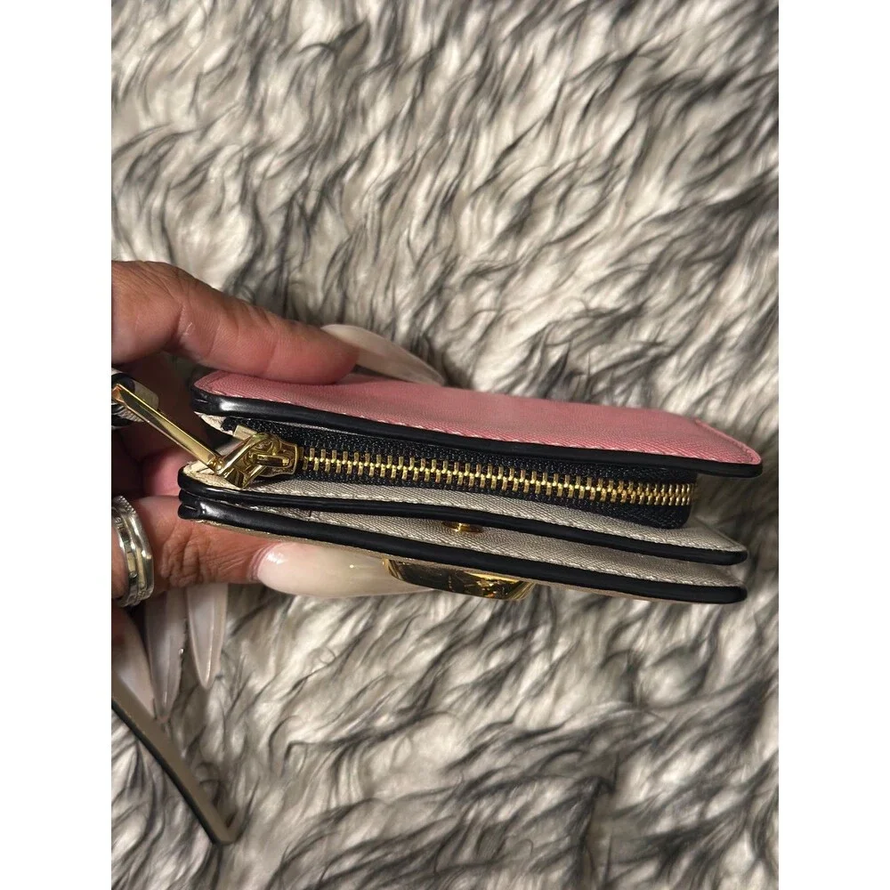 Marc Jacobs The Snapshot Mini Compact Leather Wallet - Sandcastle/Multi Pink